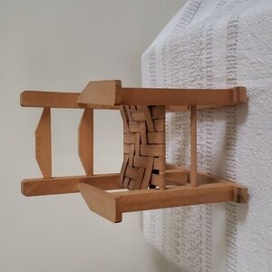 Vintage handmade wooden doll rocking chair, handcrafted in pigeon forge